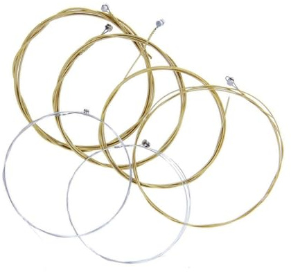 Gitarrensaiten für Folk Gitarre aus Nickel Steel Schwarz | Ersatzsaiten, Leicht zu Wechseln, Benutzerfreundliches Design, 6 Stück Packung für Musiker