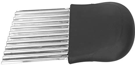 Solinder Coltello Taglia Patate Ondulato, Manico Ergonomico, Lama in Acciaio Inossidabile, per Cipolle, Patate e Frutta.Facile da Pulire e Utilizzare, 14x9 Cm
