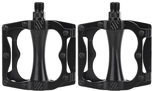 Mountain Cycling Pedaler |Aluminiumlegering med säkra - dragspikar och förseglade lager |Stabila cykelpedaler för stig/pendling/vägridning |2 - Pack svarta pedalplattor