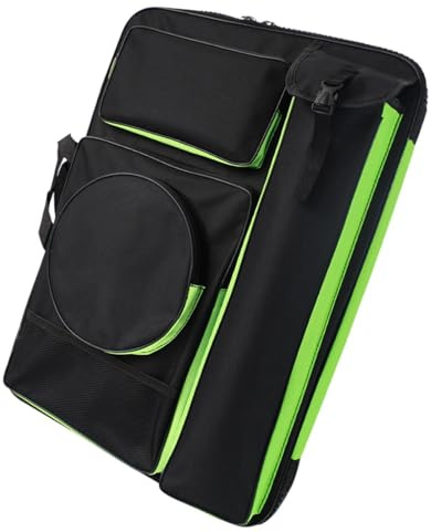 Künstlerrucksack, Mappe, Tragetasche für Malbrett Und Künstlerbedarf, Schwarz grün
