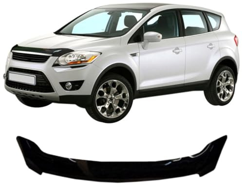 SCOUTT Motorhaubenschutz passend für Ford Kuga 2008-2012, Windabweiser Insektenschutz Steinschlagschutz Passform Schwarz