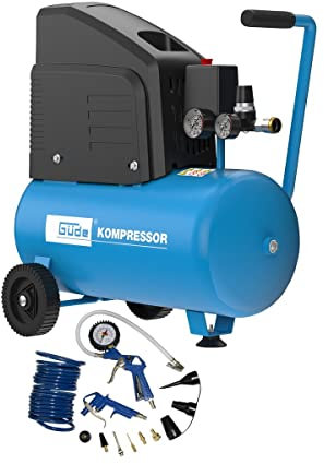 Güde Kompressor 220/8/24 (ölfrei, 1500 Watt Motorleistung, 8 bar Arbeitsdruck, 24 Liter Druckkessel, inkl. 13-teiliges Zubehörset) 50128