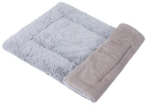 Vejaoo Tappetino morbido e caldo per cani e gatti XZ014 (M (75 x 50 cm), grigio Wicker