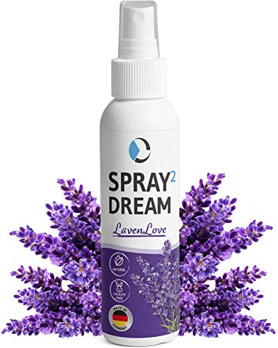 Lavendel Kissenspray | Lavendel-Spray für Kopfkissen zum Einschlafen und Entspannen | Aroma Lavendelöl | Ätherische Öle naturrein | Duftöl mit essential oils | Deep Sleep Spray für Kissen 100ml