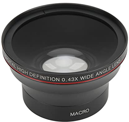 Sxhlseller Objectif Macro Grand Angle 52 Mm, Grossissement 0,43X, Objectif D'appareil Photo en Verre Optique, avec Objectif Macro Amovible, pour Fleurs, Insectes, Photographie de Paysage