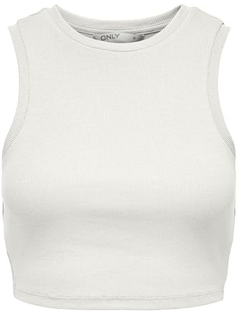 ONLY Onlvilma S/L Cropped Tank Top Jrs Noos, Maglietta e Top Donna, Ballerino di Nuvola, M