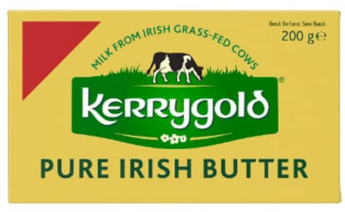 Kerrygold Pure Irish Butter Salted 200g x 10 | Creamy, Rich Flavor from Grass-Fed Cow’s Milk | Ideal Salted Butter for Toast, Baking, and Everyday Spreading