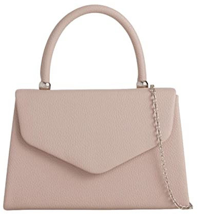 Grab Bag Kunstleder Top Griff Handtasche Abendtasche Damen Clutch Bag Schultertasche Hochzeit Abschlussball Tasche (Beige/Nude), Stein, Nude, Beige, Taupe, Hellbraun, Medium