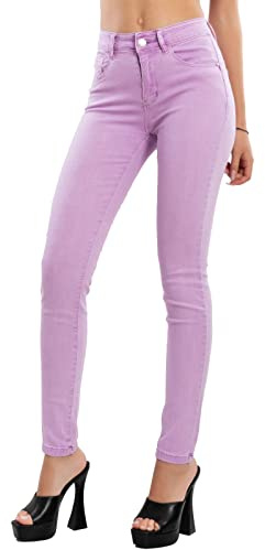 Toocool VI-8006 Women's Slim Stretch Skinny Slim Fit Jeans, lilac, M
