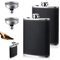 BNGXR 2 Pezzi Fiaschetta in Acciaio Inox, Fiaschetta da 8 oz 227ml in Acciaio Inox con 2 X Imbuto, per Liquori e Alcolici Vari