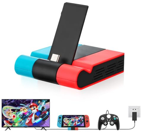 GKEAPZA Switch Docking Station Switching Direct TV Ausgang N intendo Switch/Switch OLED TV Docking Station, 4K HDMI/USB3.0/USB-C Portable TV Docking Station