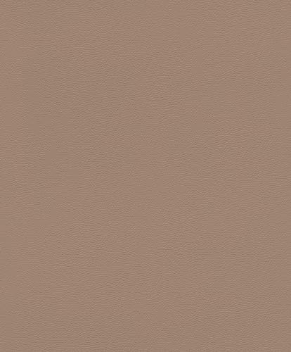 Rasch Tapet 752724 – fleecetapet med läderutseende i taupe från kollektionen African Queen – 10,05 m x 0,53 m (L x B):