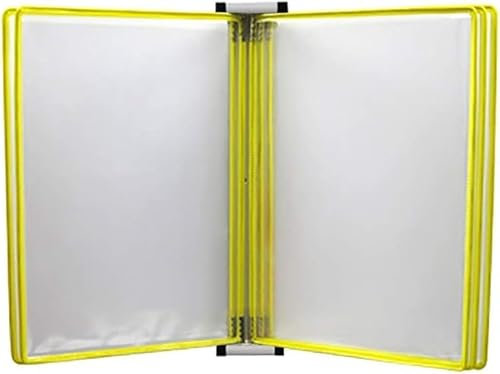 VoOqo Wandorganisationsbrett, Katalogständer, Flipchart-Ständer A4, an der Wand montierter Aktenhalter (Farbe: Rot, Größe: 13 x 9 x 1,57 Zoll) (Farbe: Rot, Größe: 13 x 9 x 1,57 Zoll) (Color : Yellow)