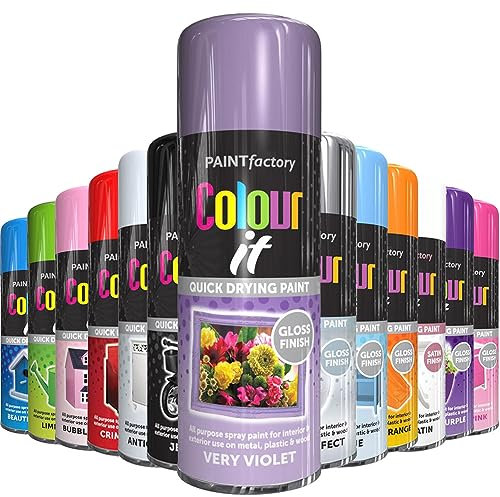 AlezyB 1x Very Violet All Purpose Spray Paint 400ml Professional Quality and Fantastic Finish, Interior, Exterior, Household Multipurpose Spray for Metal | Plastic | Wood | Glass