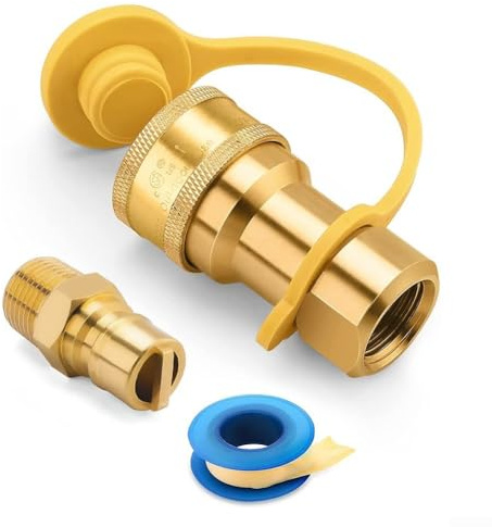 Kit di connessione rapida per gas, raccordi QDD LP da 1/2 con spina maschio a innesto rapido, adattatore per gas naturale propano