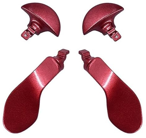 4PCS Metal Back Paddles for PS5 DualSense Edge Controller,Paddles Replacement Interchangable Parts for PS5 DualSenseEdge Wireless Controller(Red) [video game]