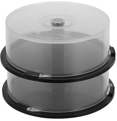 HOLIDYOYO Für Räume 25-teilige Dvd-aufbewahrung Runder Aufbewahrungseimer Leerer Dvd-eimer Stilvolle Aufbewahrung