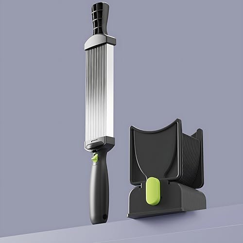 WaaYb Fresh Meat Slicer, Meat Slicer Cleaver Kitchen Knife, Thickness Adjustable 2 or 4 mm, Comes with 2 Blade Sets,One Cut 18 Slices, Manual Meat Cutter Machine for Meat Slicing Shredding black