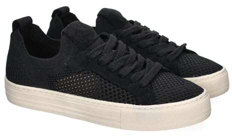 91064 Zapatillas Casual para Mujer, Comdodas y Elegantes, Diseno Moderno, Dia a Dia con Cierre de Cordoneras, Ideales para Primavera-Verano. Negro Talla 37