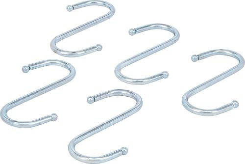 BGS Diy 88325 - Set di ganci a S, 100 mm, 5 pezzi