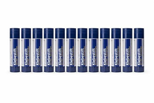 Klebestift 12er Set 20g Lösungsmittelfrei Kinderfreundlich – Bastelkleber für Schule Büro Kunst – Ungiftig Auswaschbar Schnelltrocknend – Klebstoff Papier Karton Fotos (12 Stück 20 g)