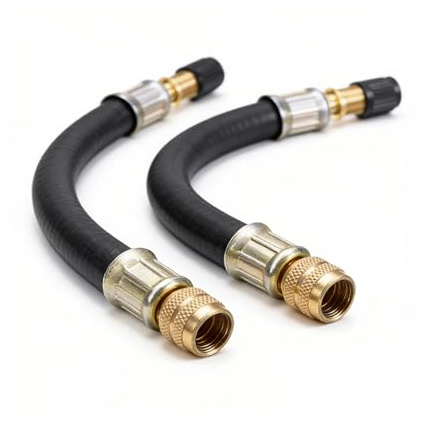 2 Stück Ventilverlängerung Autoventil Verlängerung,Flexible Gummi Reifen Ventil,100mm Reifenventil Adapter Mit Ventilkappe,Reifenventilverlängerung Extenders für Auto Motorräder Fahrräder Scooter