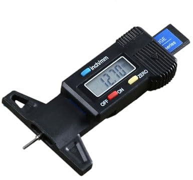 Medidor digital de banda de rodadura – Lector de pulgadas métrico de 0 25,4 mm, herramienta de medición para coche, camión, motocicleta, pantalla de presión, dispositivo portátil duradero | Calibre