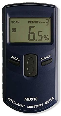 AMTAST Pinless Nicht-invasiver Feuchtigkeitsmessgerät Digitaler Holzfeuchtemessgerät mit LCD-display feuchtigkeits-detector Feuchtemesser für Holz Brennholz, Messbereich 4% ~ 80% rF, Auflösung 0.5%