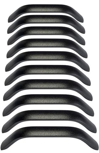 Qrity 10 Stück Moderne Schrankgriffe, 96 mm Lochmitte, Möbelgriff Massives Aluminium, Griffe mit Schrauben für Möbeldekoration