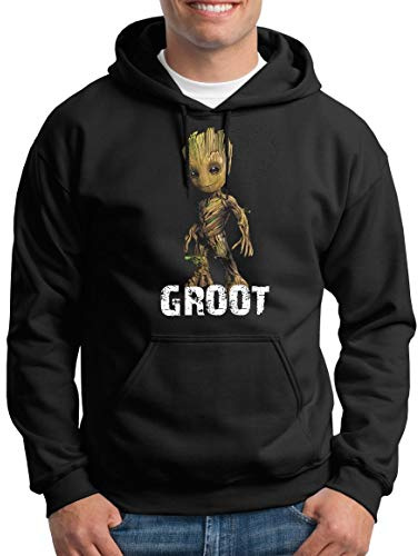 TShirt-People I am Groot Baby Kapuzenpullover Herren 4XL Schwarz