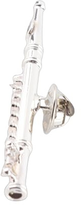 Hztyyier Flöte Brosche Nickel Silber/Gold Überzogene Frauen Brosche Pins mit Geschenkbox für Geschenk Sammlung