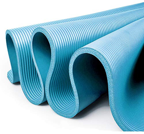 XXL Yogamatte Pilates-Matte Gymnastikmatte Fitnessmatte Fitnessmatte mit Tragegurt Phthalatfrei SGS-geprüft aus NBR 205x130x1,5 cm starke Dicke verschiedene Größen