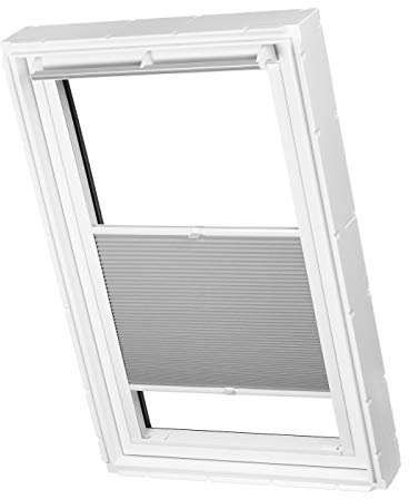 Ventanara® Dachfenster Waben Plissee ohne Bohren passend für Velux Fenster Plisseerollo Faltrollo verspannt Klebemontage (C02, Grau Tageslicht)