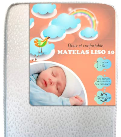 Mjuk och bekväm babymadrass LISO 10 PLUS (60x120)