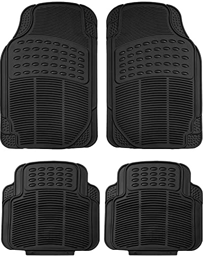 Enerfero Alfombrilla de Coche Caucho,Antideslizantes,Personable,4 Unidades,Color Negro (Antideslizante 024639)