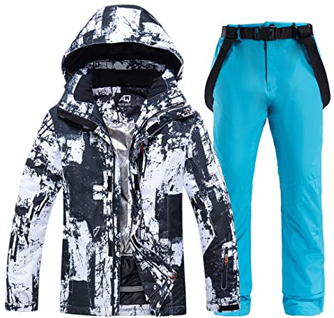 Winter-Skianzug für Damen, Sport, Skifahren, Jacke und Hose, warm, wasserdicht, winddicht, Snowboardanzug, Jacke, Hose, Größe 40
