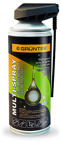 GRÜNTEK Multispray 400 ml, Multifunktionsspray für Werkzeuge und Gartengeräte, Multi Spray mit Kombi-Düse, Pflege-Öl, Schmiermittel, Rostlöser, Kriechöl, Werkzeug-Pflege