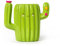 LEGAMI - Stifthalter aus Keramik, Desk Friends, 12,5 x 7,5 cm, Motiv: Kaktus, handbemalt