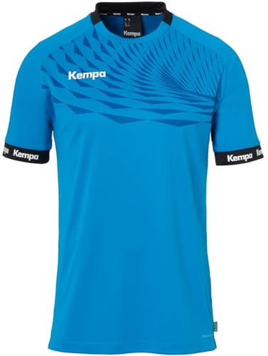 Kempa Wave 26 Shirt pour Hommes et garçon - Tee Shirt t-Shirt de Sport à Manches Courtes Vetement Fonctionnel Handball Gym Jogging Running Maillot - élastique et Respirant