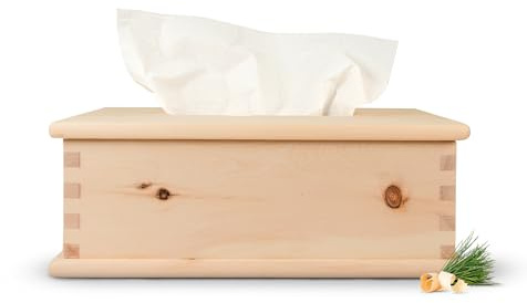 Zirbelino® Kosmetiktuchbox aus Zirbenholz | inkl. Schiebe-Deckel zum einfachen Nachfüllen | ca. 27 x 14 x 10,5cm (LxBxH) | Box für Taschentücher & Kosmetiktücherboxen der Größe 23 x 11,5 x 6cm