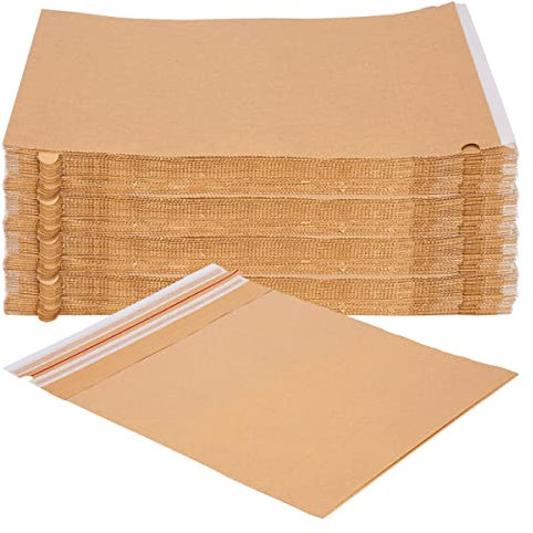 verpacking Versandbeutel aus Kraftpapier 120 g/m² wiederverschließbar 34 x 37 cm Versandtasche Warensendung (500 Stück)