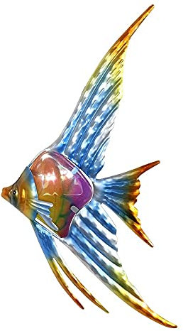 Statue De Jardin Poissons Tropicaux Mur Art Jardin Décoration Extérieure Décor Extérieur Et Jardin Miniatures Statues Et Sculptures Décoration De Jardin (Color : Multi) Good