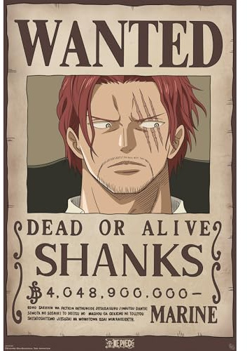 ABYstyle One Piece Poster Wanted Shanks, Merhfarbig