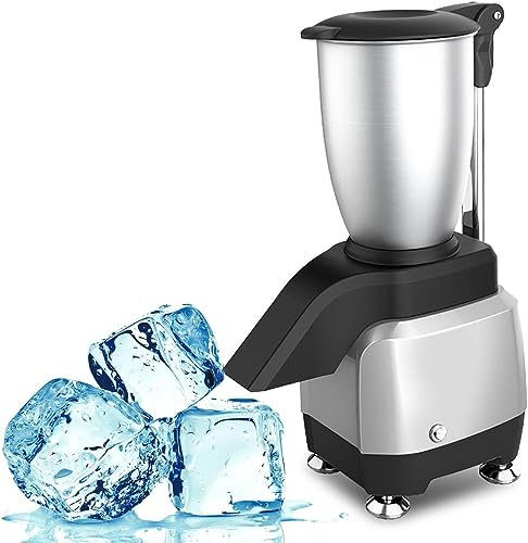 Trituradora de hielo comercial, máquina de hielo picado eléctrica de 200 W, máquina de hielo triturada eléctrica grande de 3L 1000 R/min con cuchillas de acero inoxidable, para cócteles y batidos