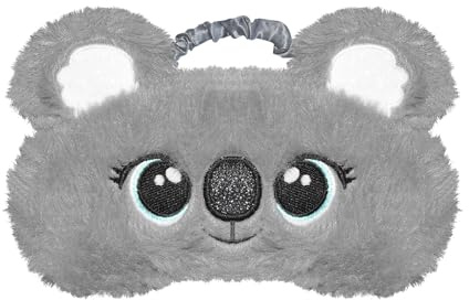 Ynaice Augenmaske, Süße Koala Schlafmaske Neuheit Lustig Weiche Augenmaske Abdeckung für Erwachsen,für Reisen, Nickerchen (Grau, Koala)