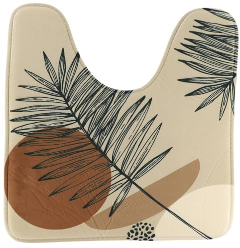 TENDANCE - Tapis Contour WC Microfibre Imprimé 45x50cm - Reconnect - Salle de Bain - Tapis