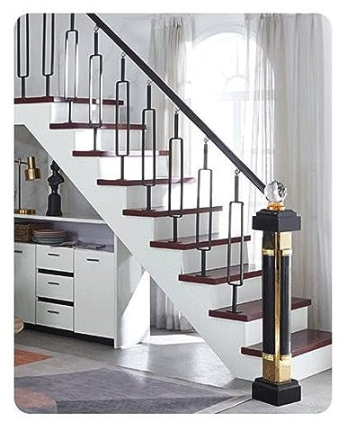 Pasamanos para escaleras Barandilla de escalera Barandilla Barandilla de madera maciza simple Hogar Interior Ático Valla dúplex Balcón Columna de PVC Pasamanos de escalera interior al aire libre ( Col