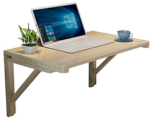 Wandschreibtisch, zusammenklappbar, Klapptisch, stark belastbar, für Esstisch, Schreibtisch, Wandmontage, Computertisch, 14 Größen (Farbe: A, Größe: 60 x 40 cm)
