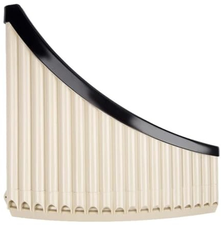 1pc Pan Flöte 16/18 Rohre Panflöte AC Tone Tunable Basis Panflute Professionelle Pan Rohr Musik Instrument (Color : 18 Beige)