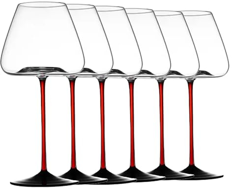 Lange Stiemmed Glasware 23.6Oz Rotweingläser Große Kapazität Kristallglas Hand-Geblasene Weingläser Für Home Hotel Bar/Rot/Satz Von 6